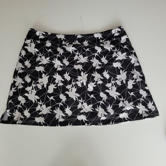 L Tranquility COLORADO black white SKORT SKIRT SHORTS LARGE - Picture 8 of 8